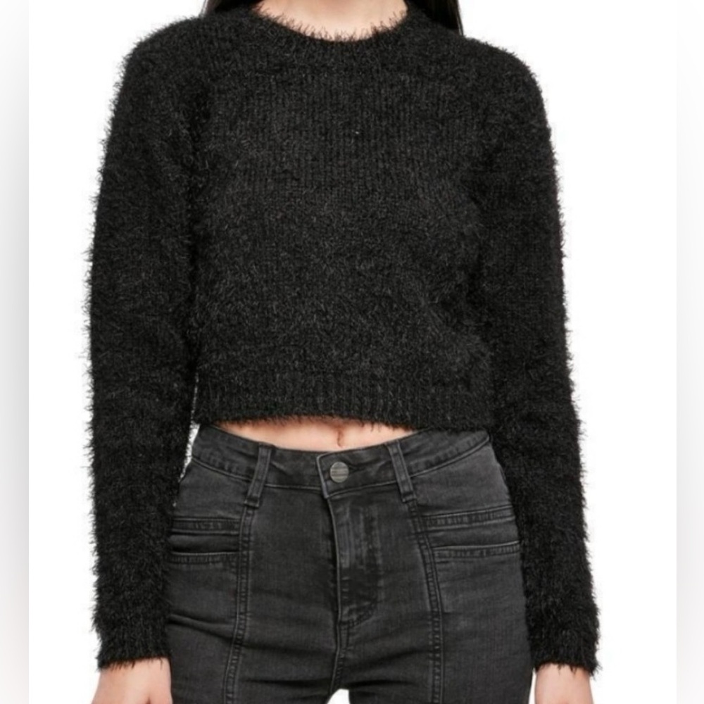 Macy's Black Fuzzy Sweater